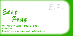 edit praz business card